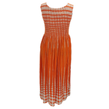 Magic Maxi Dress Orange Polka (sz 14-26)