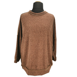 Patty Gold Trim Jumper Chocolate (sz 16-22)