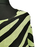 Shola Zebra Cotton Top Lime (sz 20-26)