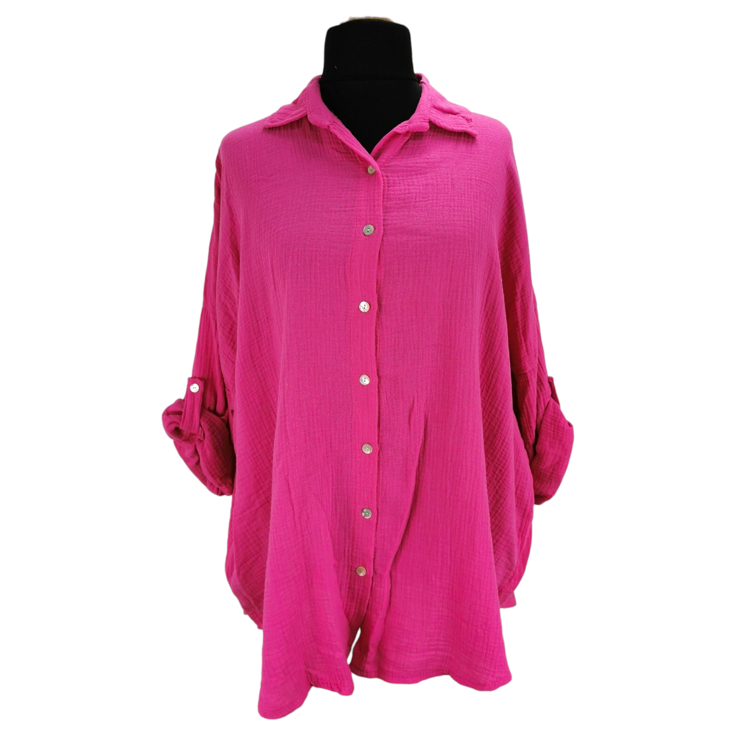 Pineapple Sparkle Shirt Fuchsia (sz 20-28)