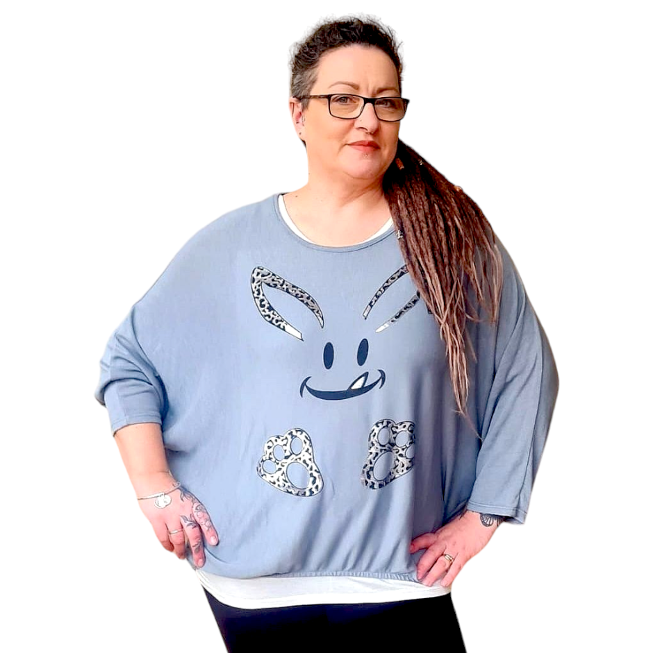 Jessie Rabbit Top Grey (sz 16-22)