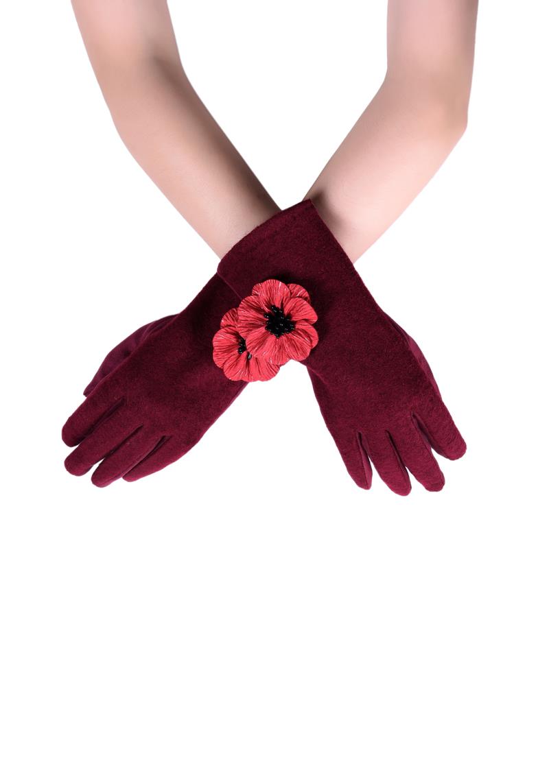 Frances Poppy Gloves Wine