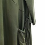 Rosie Drawstring Pocket Top Khaki (sz 18-28)