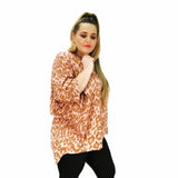 Lyla Leopard Top Rose (sz 14-24)