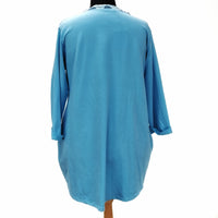 Felicity Flower Pocket Top Sky blue (sz 16-22)