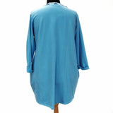 Felicity Flower Pocket Top Sky blue (sz 16-22)