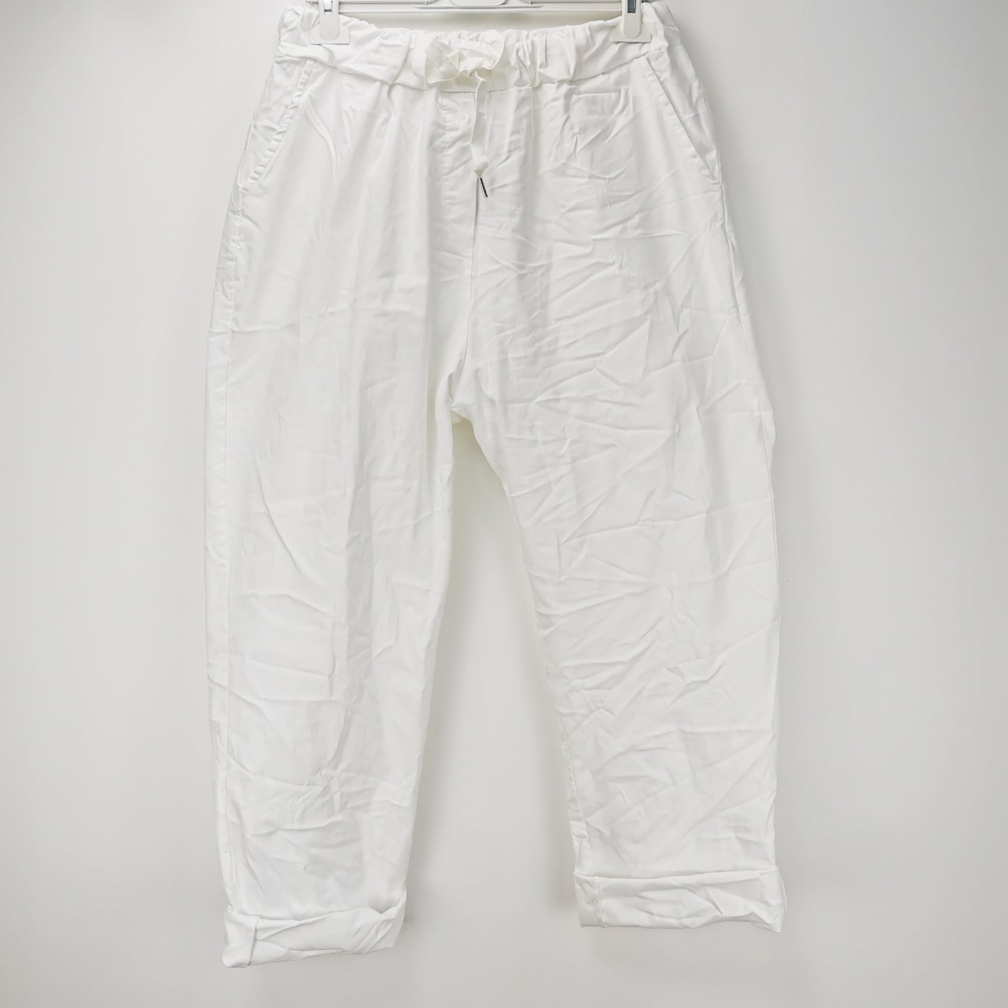 Evie Magic Trousers *Relaxed Fit* White (sz 16-26)