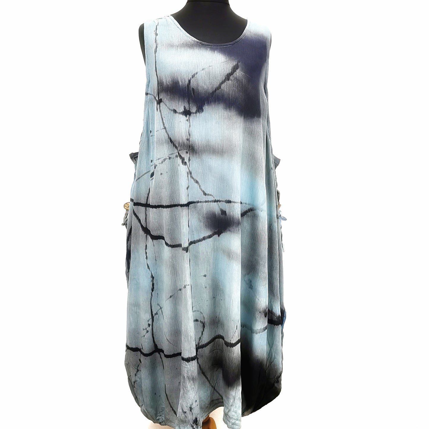 Polly Pocket Maxi Dress Grey Watercolour (sz 16-24)