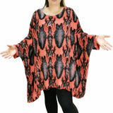 Maggie Snake Drape Top Coral (sz 18-30)