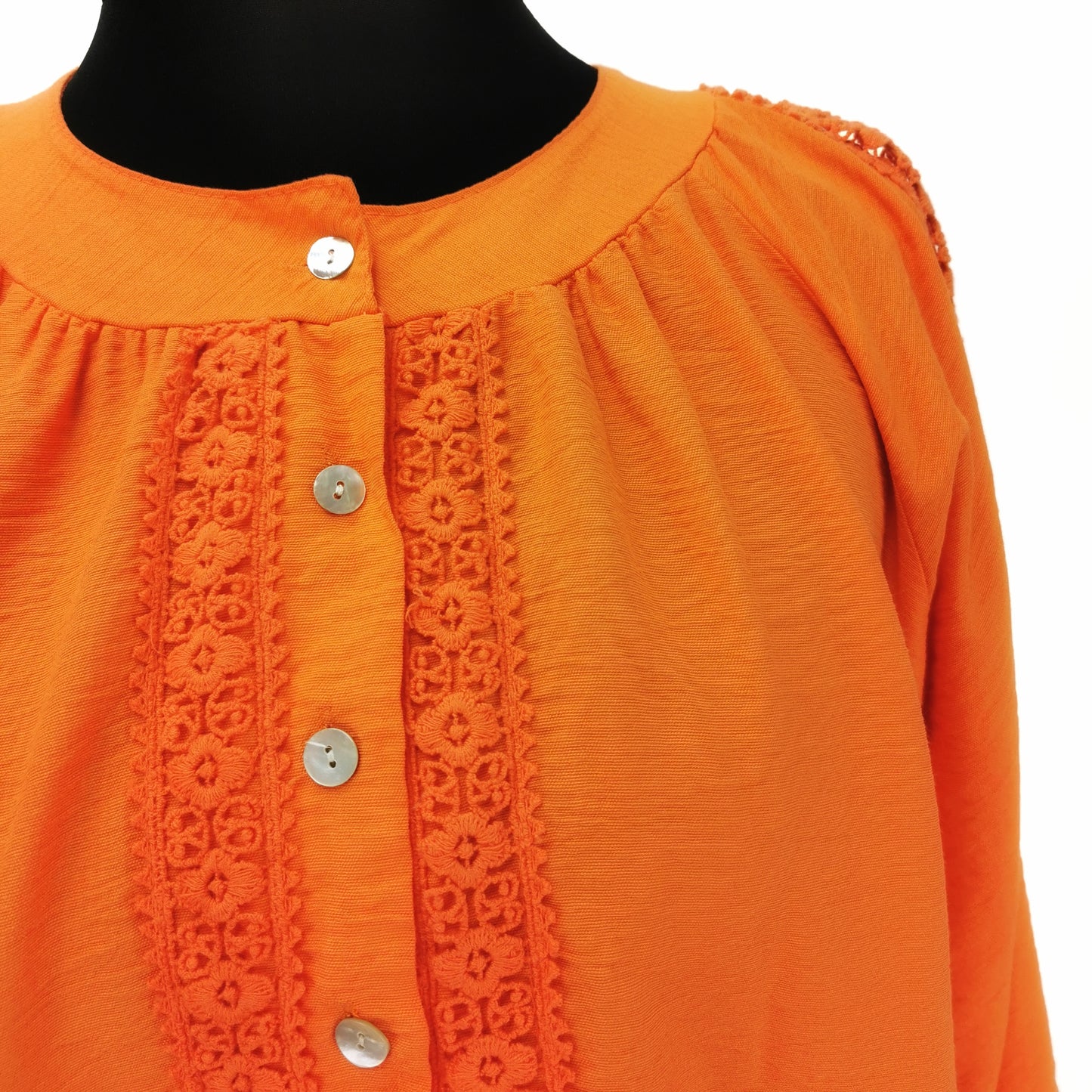 Leah Tie Sleeve Tunic Orange (sz 16-22)