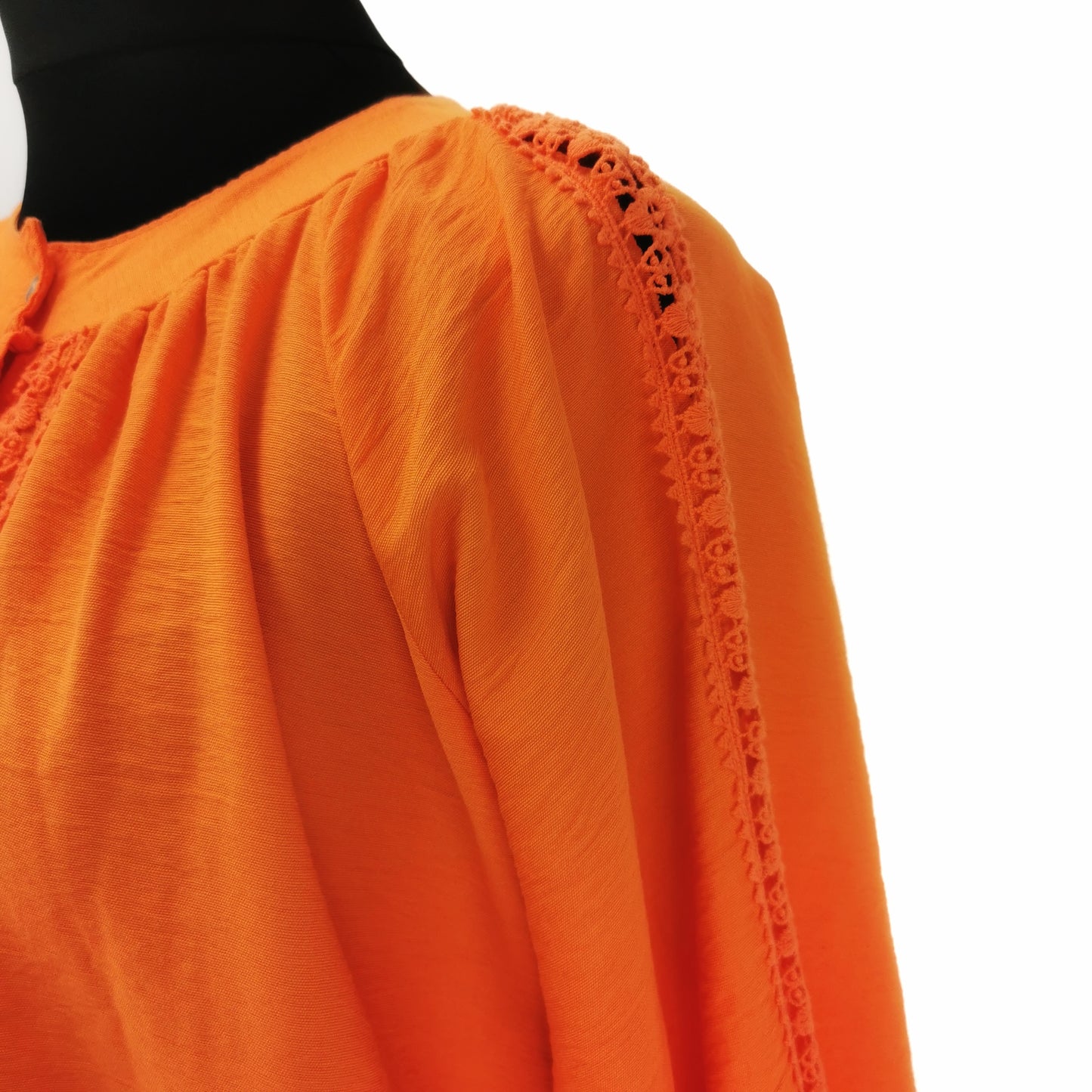 Leah Tie Sleeve Tunic Orange (sz 16-22)