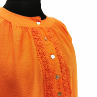 Leah Tie Sleeve Tunic Orange (sz 16-22)