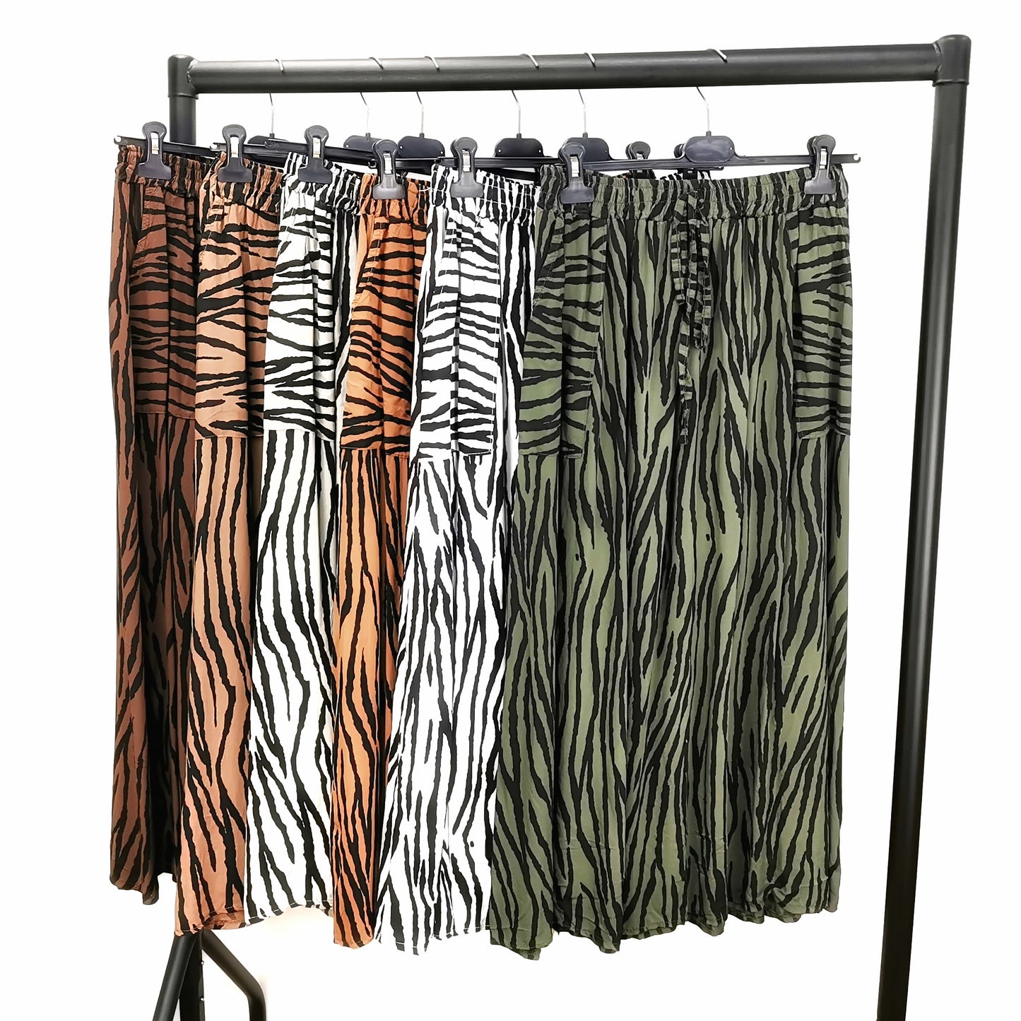 Nikki Zebra Skirt Dark Brown (sz 14-22)