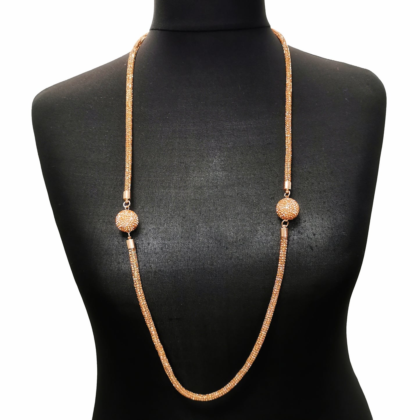 Disco Ball Necklace Rose Gold