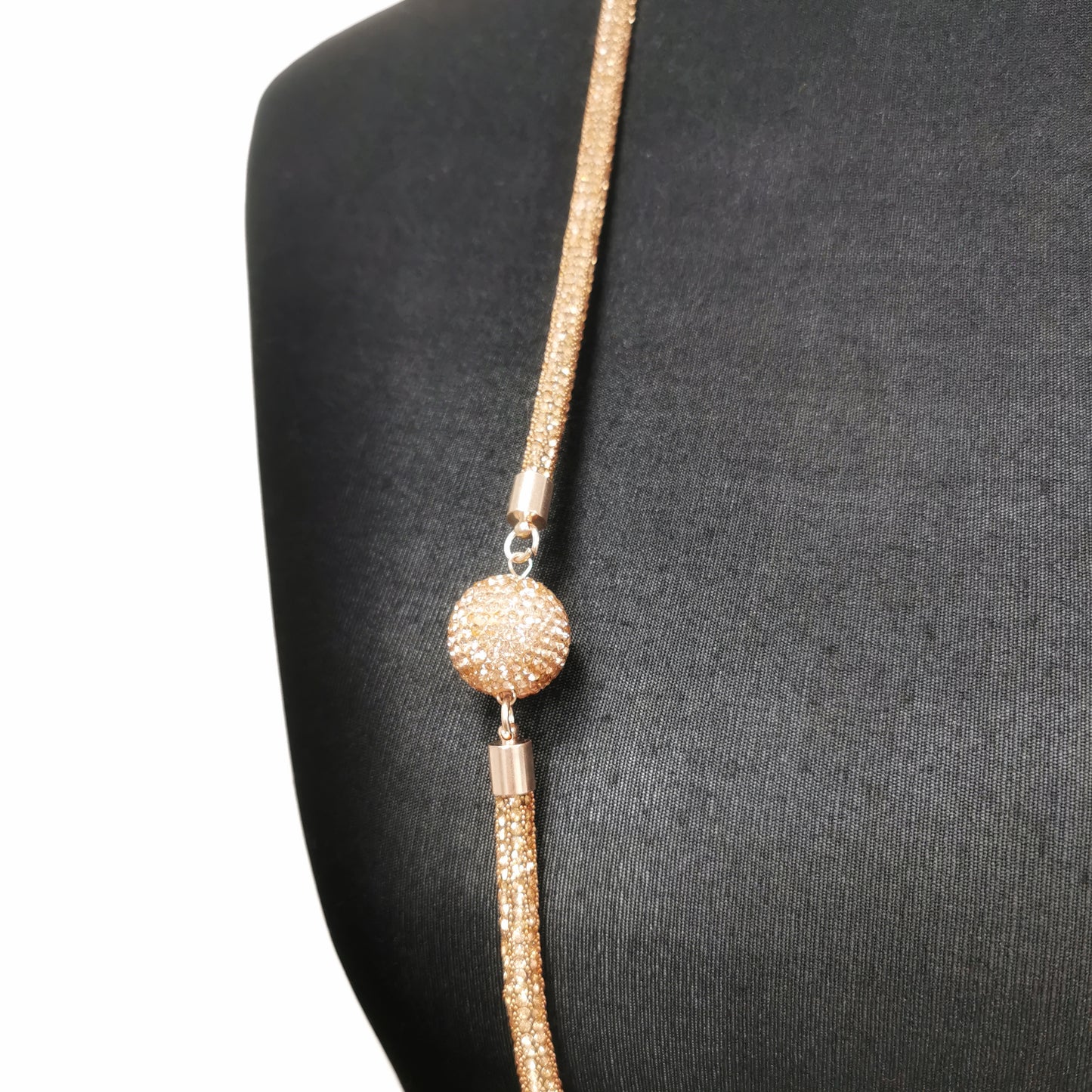 Disco Ball Necklace Rose Gold