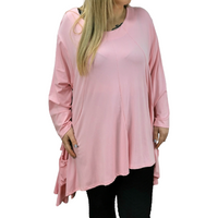 Rosie Drawstring Pocket Top Baby Pink (sz 18-28)