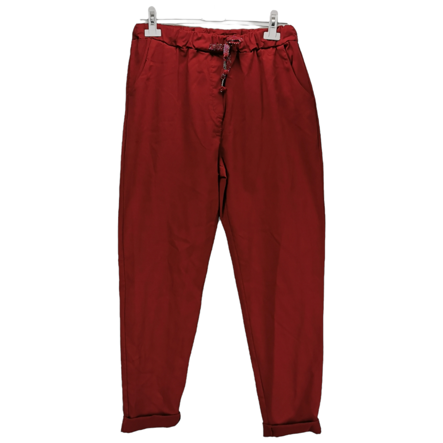 Evie Magic Trousers Burgundy (sz 16-26)