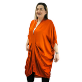 Ilana Satin Tunic Rust (sz 18-26)