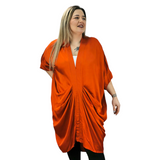 Ilana Satin Tunic Rust (sz 18-26)