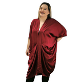 Ilana Satin Tunic Wine (sz 18-26)