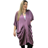 Ilana Satin Tunic Lavender (sz 18-26)