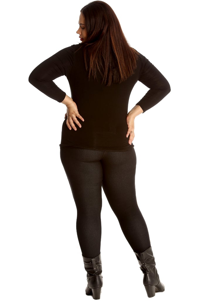 Plain Jeggings Black (sizes 16-32)